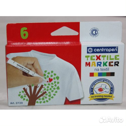 Маркер текстильных материалов,6шт артикул 273906