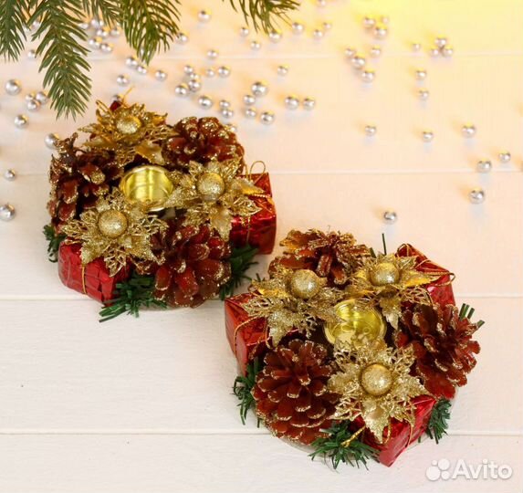 Новогодний подсвечник