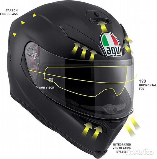 Мотошлем AGV K5 S matt black