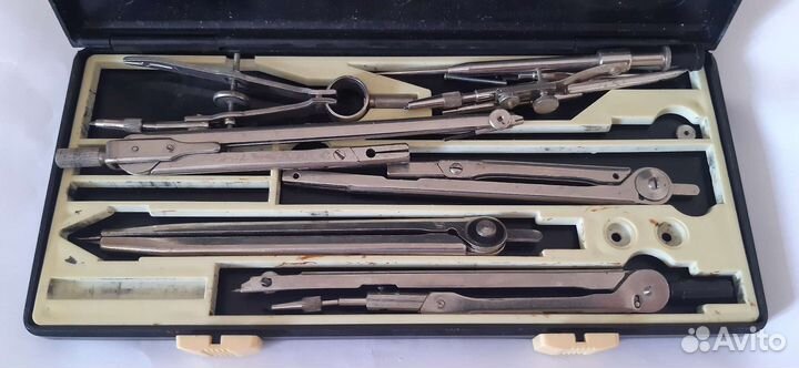 Набор чертежный, готовальня, производство СССР