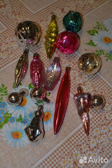 Елочные игрушки стекляные СССР под реставрацию