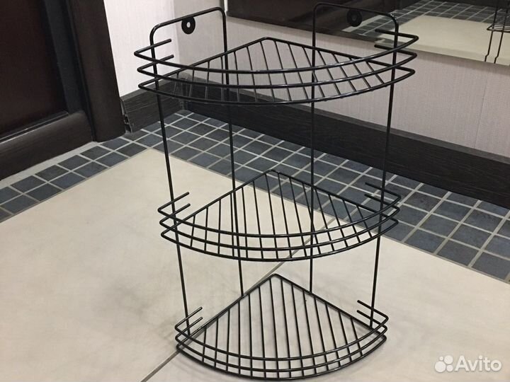 Полка навесная металлическая черная