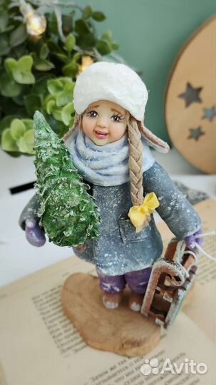 Ватная елочная игрушка