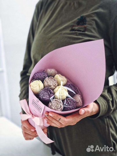 Подарочные букеты из шоколадных пионов