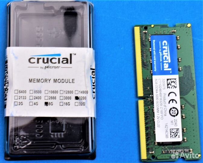Оперативная Память DDR4 8GB 3200MHz Crucial sodimm