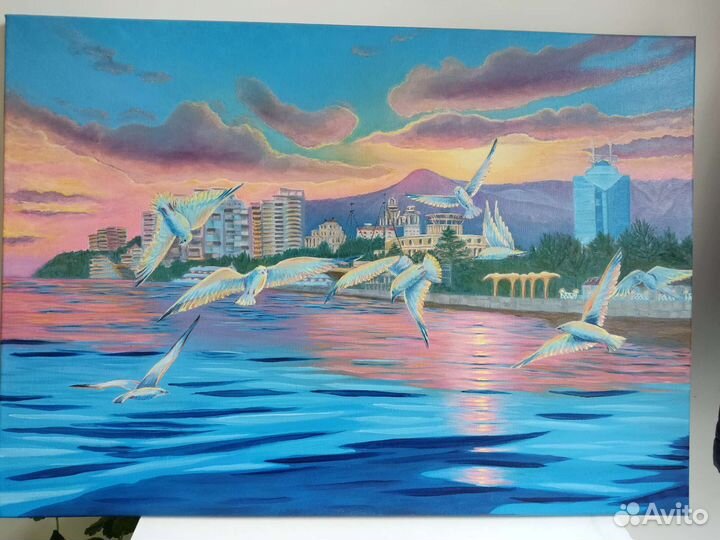 Картина маслом на холсте, на подрамнике, 50 на 70