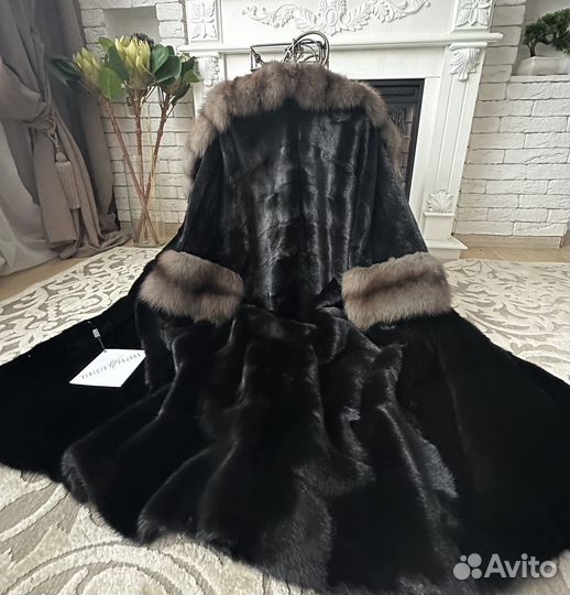 Норковая шуба кимоно Италия оверсайз 46/54