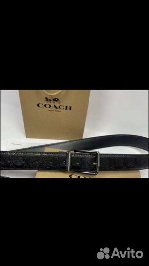 Новый мужской ремень кожа натуральная Coach