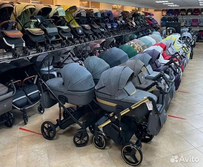 Коляска Adamex Porto TIP (беж.тк.+беж.кож.)