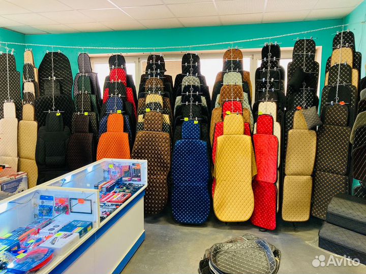 Накидки на сиденья с боками велюровые