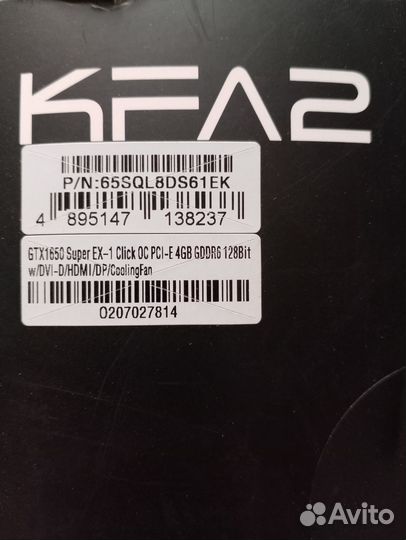 Видеокарта KFA2 Geforce GTX 1650 4GB