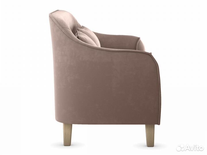 Прямой диван Эвита Латте, велюр