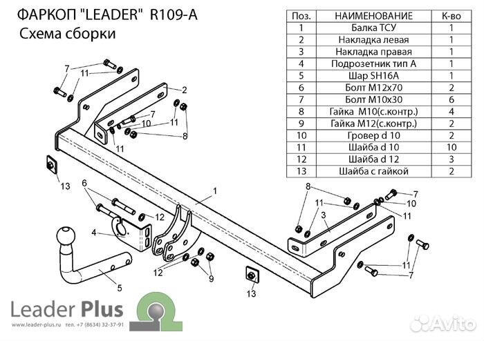 Фаркоп для Renault Symbol 2008