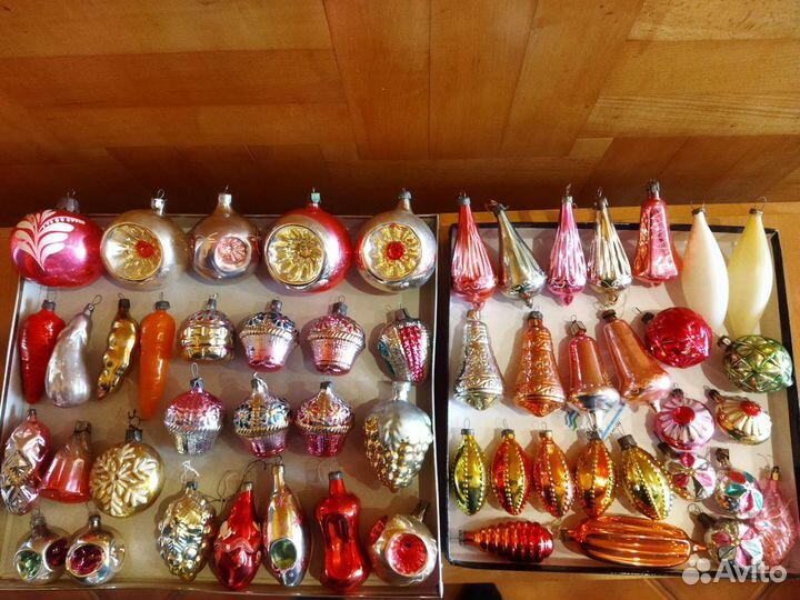 Елочные игрушки СССР. Стекло