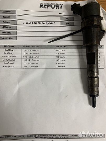 Форсунка 1.9 renault trafic