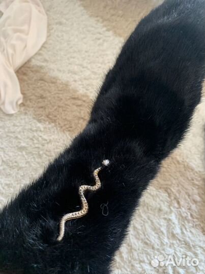 Норковые варежки длинные