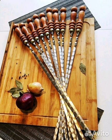 Шампура с деревянной ручкой