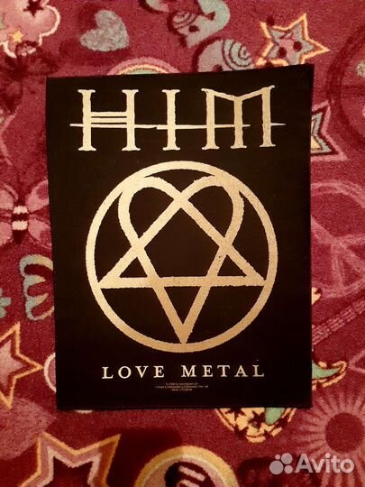 Нашивки на спину с группой HIM и Iron Maiden