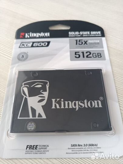 SSD накопитель Kingston KC600 SKC600/512G