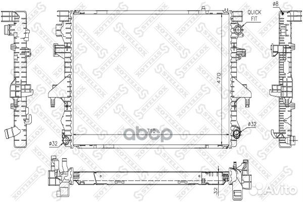 10-26430-Sx радиатор Системы Охлаждения Vw T5