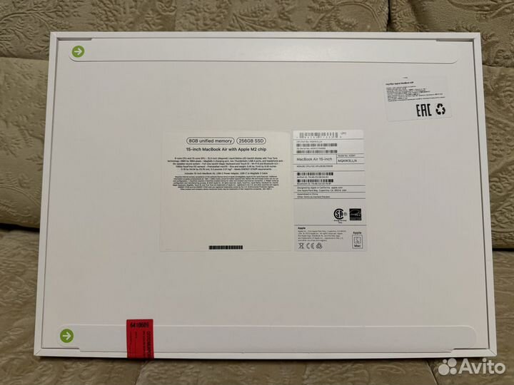 MacBook Air 15 (2023), 256 гб, M2 (8 ядер), RAM 8