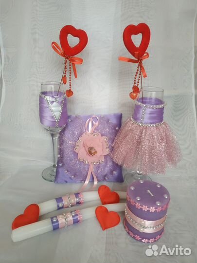 Аксессуары для свадьбы, наборы из 4 предметов