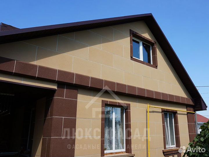 Фасадные панели с гибким камнем 3 в 1