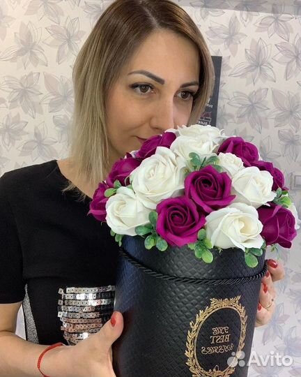 Букет из мыльных роз