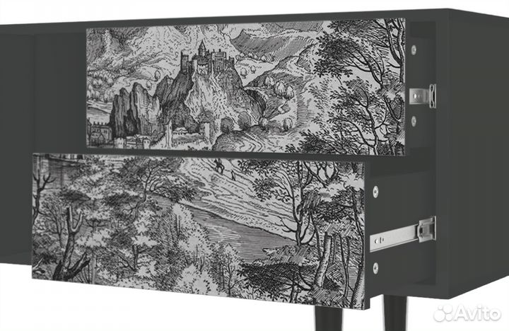 Тв-тумба T1 - Антрацит - Milites Requiescentes