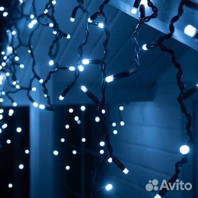 Гирлянда бахрома уличная каучук 3х0.6, led