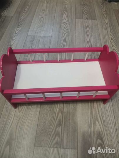 Кровать для кукол деревянная