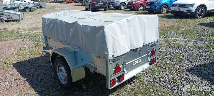 Прицеп для дачи 1.85х1.1м со съемным дышлом и тент