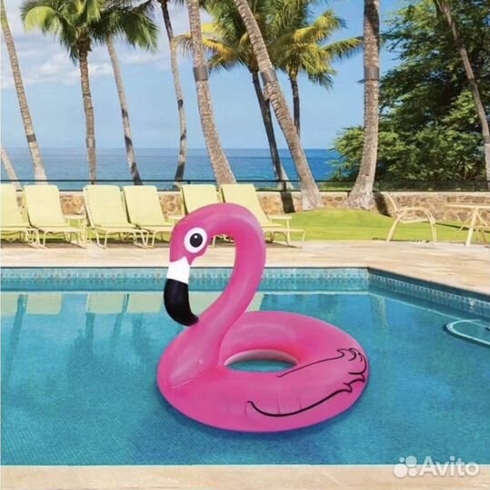 Надувной круг для плавания Розовый фламинго