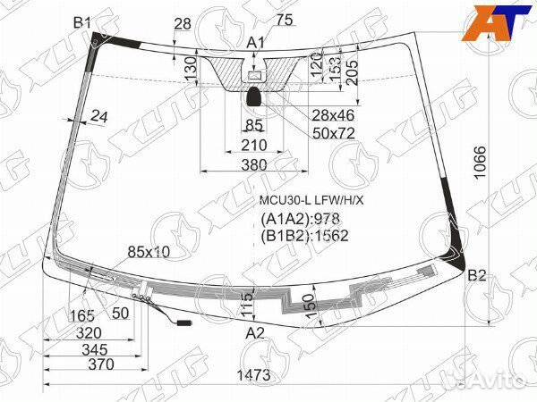 Стекло лобовое lexus RX300