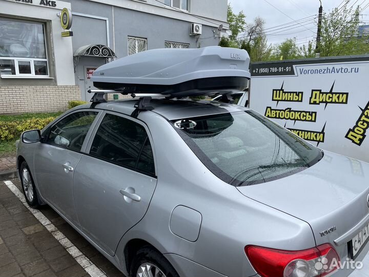 Автобокс LUX irbis 450L серый матовый на Corolla