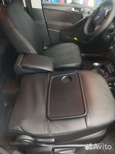 Авточехлы из экокожи ромб на Volkswagen Tiguan 1