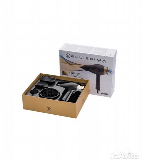 Фен Bellissima Creativity, 1800 Вт, черный, золоти