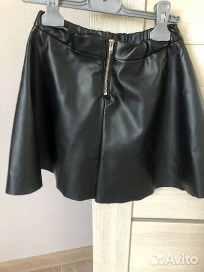 Юбка из эко кожи для девочки