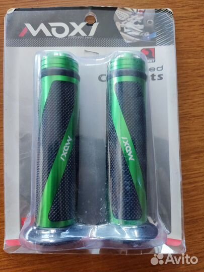 Грипсы 004 с грузиками зелёные