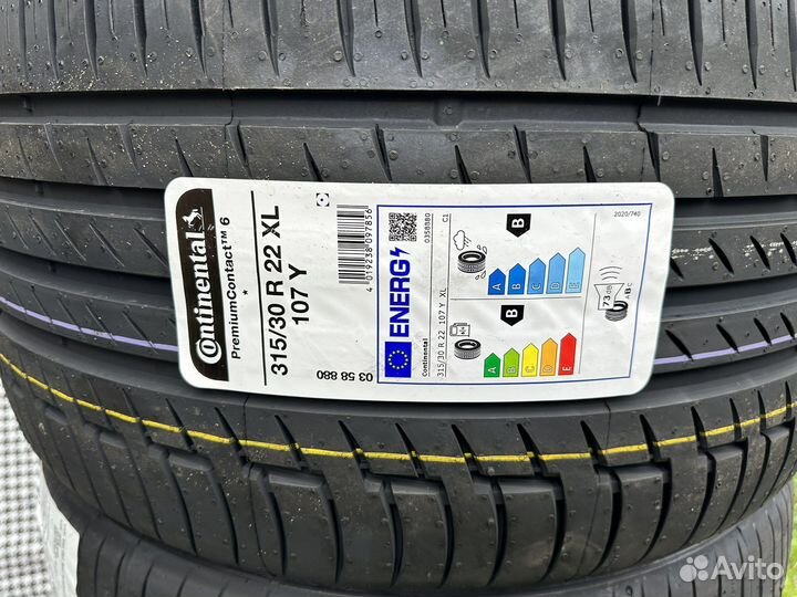 Continental ContiPremiumContact 6 315/30 R22 и 275/35 R22 107Y