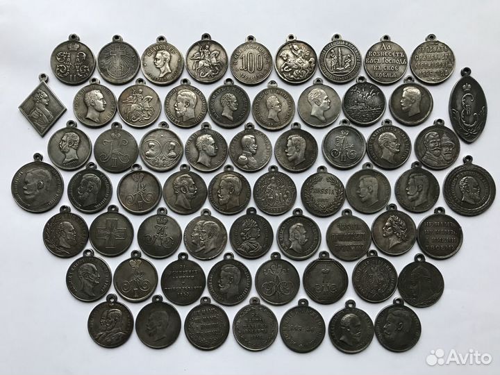 Подвесные медали царской России, 115штук+16, копии