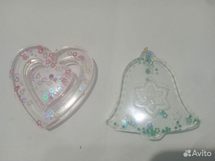 Набор ёлочных игрушек из эпоксидной смолы