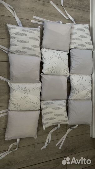 Комплект в кроватку бортики одеяло подушка