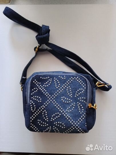 Сумка джинсовая со стразами