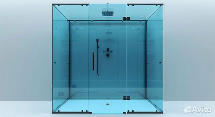 Стеклянные душевые перегородки
