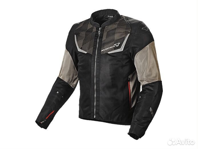 Мотокуртка macna orcano ткань серо-черная