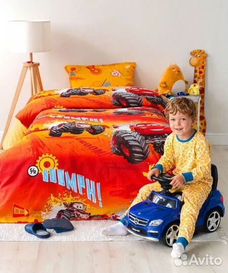 Детское постельное белье, тачки новое