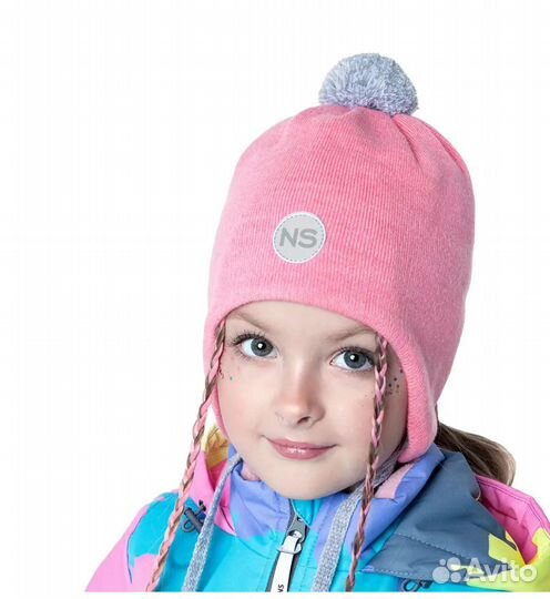 Шапка новая демисезон на завязках nikastyle