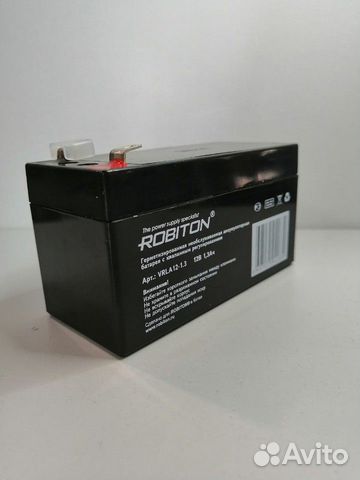 Аккумулятор vrla 12V 1,3Ah Robiton