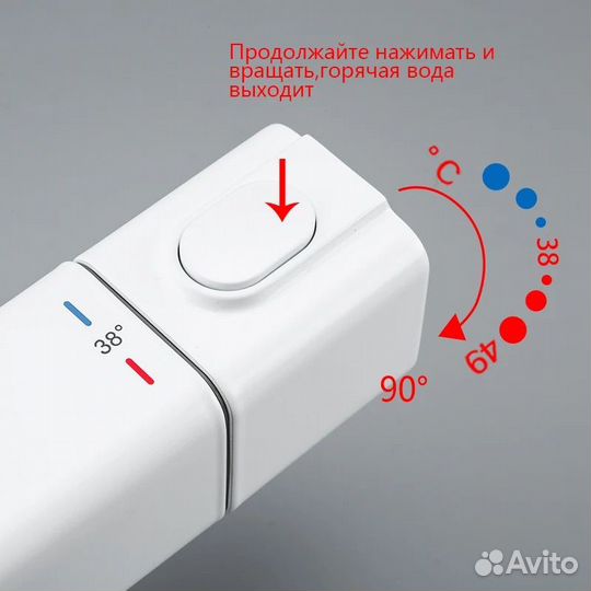 Душевая система G2491-8 Gappo с термостатом белая